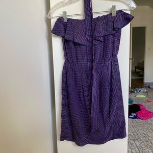 Amanda Uprichard silk mini dress with waist tie